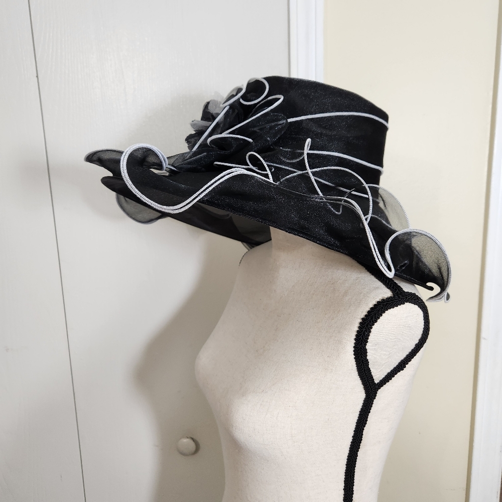 charles wilson uncle charlie kentucky derby organza sinamay rosette wedding hat